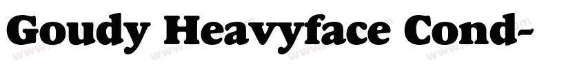 Goudy Heavyface Cond字体转换
